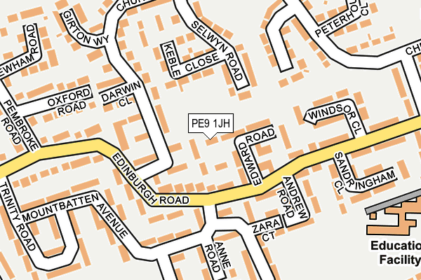 PE9 1JH map - OS OpenMap – Local (Ordnance Survey) PE9 1JH map - OS OpenMap – Local (Ordnance Survey)