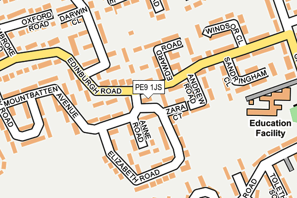 PE9 1JS map - OS OpenMap – Local (Ordnance Survey) PE9 1JS map - OS OpenMap – Local (Ordnance Survey)
