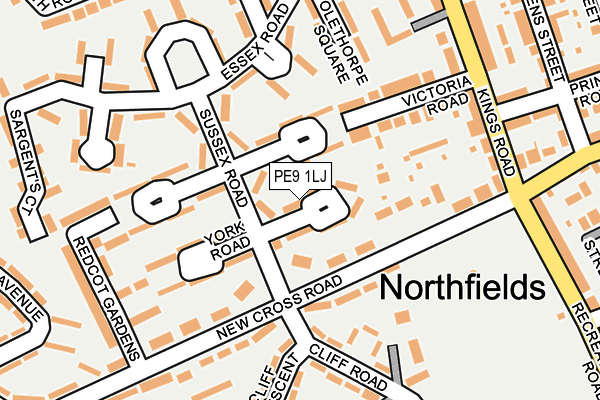 PE9 1LJ map - OS OpenMap – Local (Ordnance Survey) PE9 1LJ map - OS OpenMap – Local (Ordnance Survey)