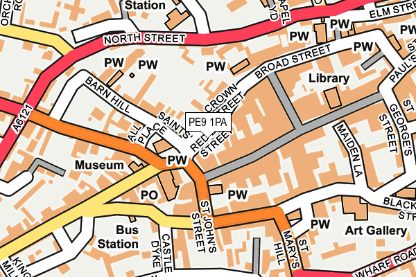 PE9 1PA map - OS OpenMap – Local (Ordnance Survey) PE9 1PA map - OS OpenMap – Local (Ordnance Survey)