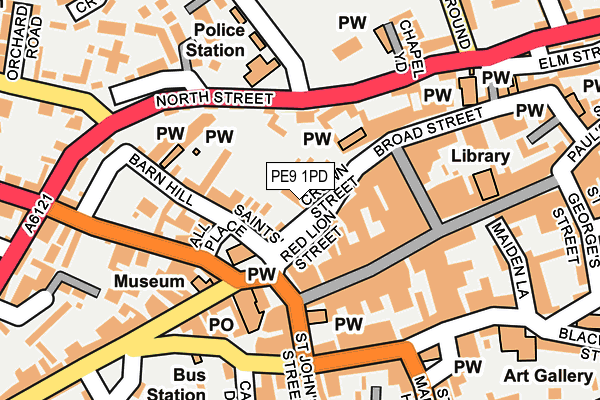 PE9 1PD map - OS OpenMap – Local (Ordnance Survey) PE9 1PD map - OS OpenMap – Local (Ordnance Survey)