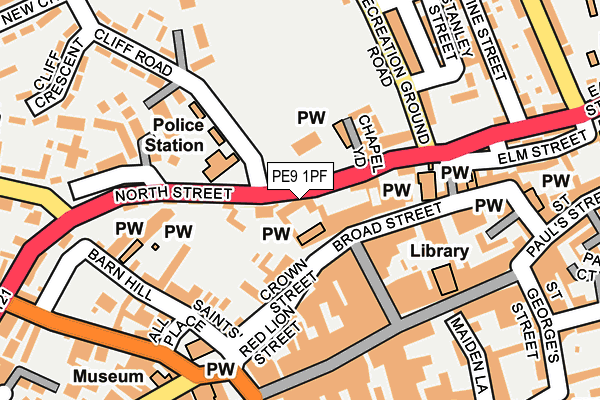 PE9 1PF map - OS OpenMap – Local (Ordnance Survey) PE9 1PF map - OS OpenMap – Local (Ordnance Survey)