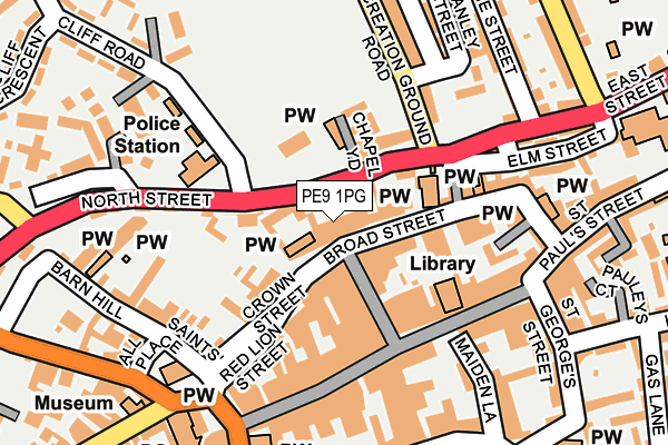 PE9 1PG map - OS OpenMap – Local (Ordnance Survey) PE9 1PG map - OS OpenMap – Local (Ordnance Survey)