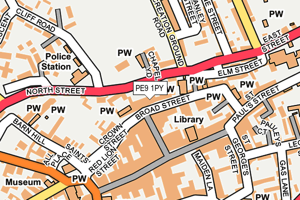 PE9 1PY map - OS OpenMap – Local (Ordnance Survey) PE9 1PY map - OS OpenMap – Local (Ordnance Survey)
