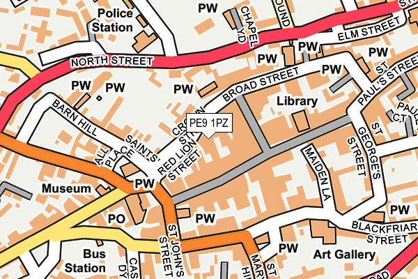 PE9 1PZ map - OS OpenMap – Local (Ordnance Survey) PE9 1PZ map - OS OpenMap – Local (Ordnance Survey)