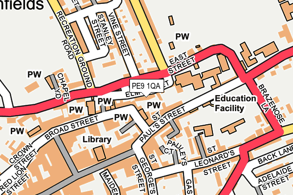 PE9 1QA map - OS OpenMap – Local (Ordnance Survey) PE9 1QA map - OS OpenMap – Local (Ordnance Survey)