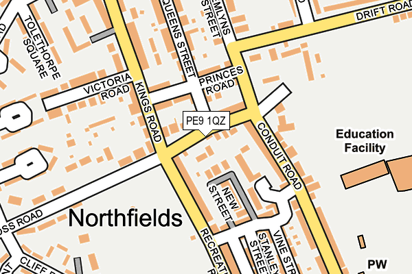 PE9 1QZ map - OS OpenMap – Local (Ordnance Survey) PE9 1QZ map - OS OpenMap – Local (Ordnance Survey)