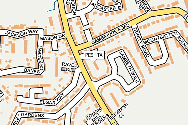 PE9 1TA map - OS OpenMap – Local (Ordnance Survey)