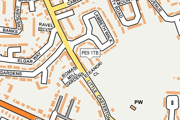 PE9 1TB map - OS OpenMap – Local (Ordnance Survey) PE9 1TB map - OS OpenMap – Local (Ordnance Survey)