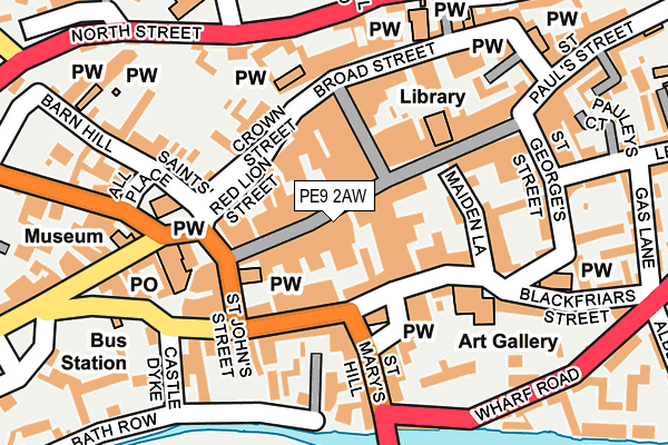 PE9 2AW map - OS OpenMap – Local (Ordnance Survey) PE9 2AW map - OS OpenMap – Local (Ordnance Survey)