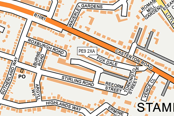 PE9 2XA map - OS OpenMap – Local (Ordnance Survey) PE9 2XA map - OS OpenMap – Local (Ordnance Survey)