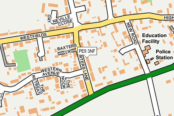 PE9 3NF map - OS OpenMap – Local (Ordnance Survey) PE9 3NF map - OS OpenMap – Local (Ordnance Survey)