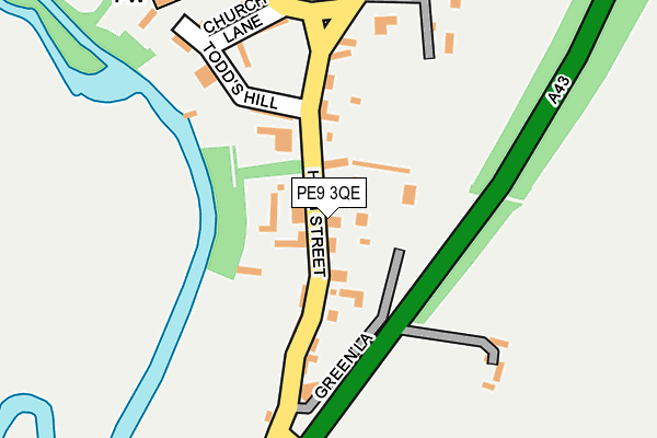 PE9 3QE map - OS OpenMap – Local (Ordnance Survey)