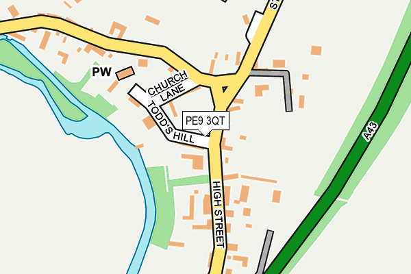PE9 3QT map - OS OpenMap – Local (Ordnance Survey) PE9 3QT map - OS OpenMap – Local (Ordnance Survey)