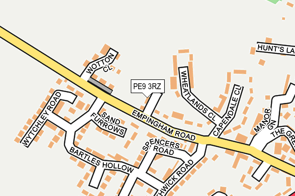 PE9 3RZ map - OS OpenMap – Local (Ordnance Survey) PE9 3RZ map - OS OpenMap – Local (Ordnance Survey)