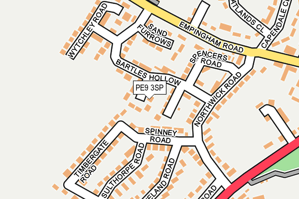 PE9 3SP map - OS OpenMap – Local (Ordnance Survey) PE9 3SP map - OS OpenMap – Local (Ordnance Survey)