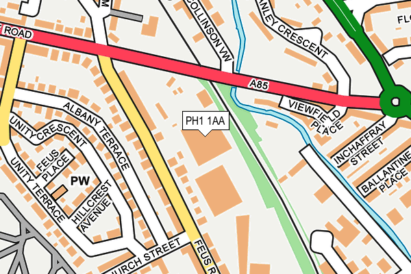 PH1 1AA map - OS OpenMap – Local (Ordnance Survey) PH1 1AA map - OS OpenMap – Local (Ordnance Survey)