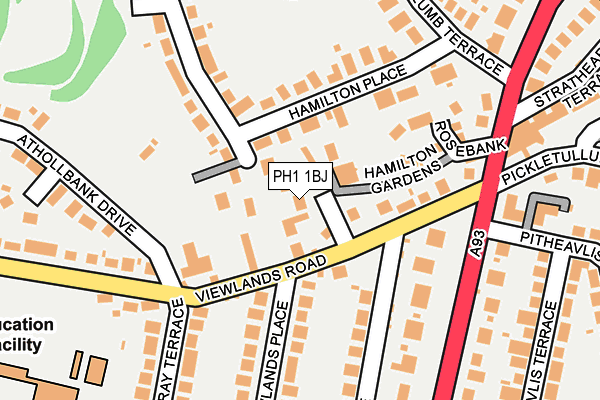 PH1 1BJ map - OS OpenMap – Local (Ordnance Survey) PH1 1BJ map - OS OpenMap – Local (Ordnance Survey)