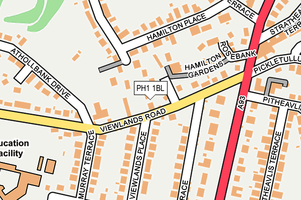 PH1 1BL map - OS OpenMap – Local (Ordnance Survey) PH1 1BL map - OS OpenMap – Local (Ordnance Survey)
