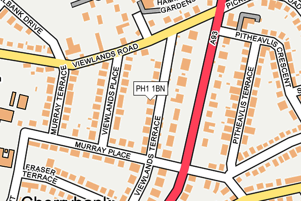 PH1 1BN map - OS OpenMap – Local (Ordnance Survey) PH1 1BN map - OS OpenMap – Local (Ordnance Survey)
