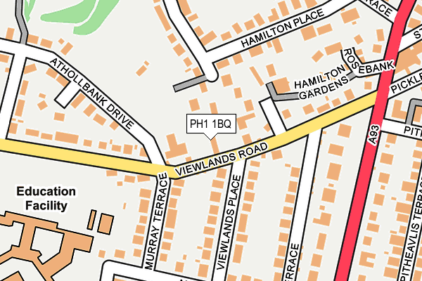 PH1 1BQ map - OS OpenMap – Local (Ordnance Survey) PH1 1BQ map - OS OpenMap – Local (Ordnance Survey)