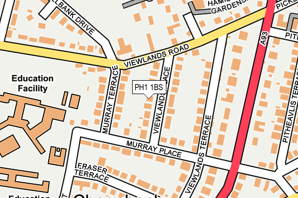 PH1 1BS map - OS OpenMap – Local (Ordnance Survey) PH1 1BS map - OS OpenMap – Local (Ordnance Survey)