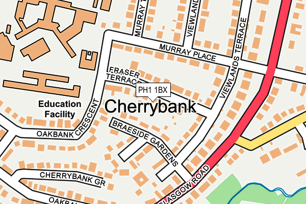 PH1 1BX map - OS OpenMap – Local (Ordnance Survey) PH1 1BX map - OS OpenMap – Local (Ordnance Survey)