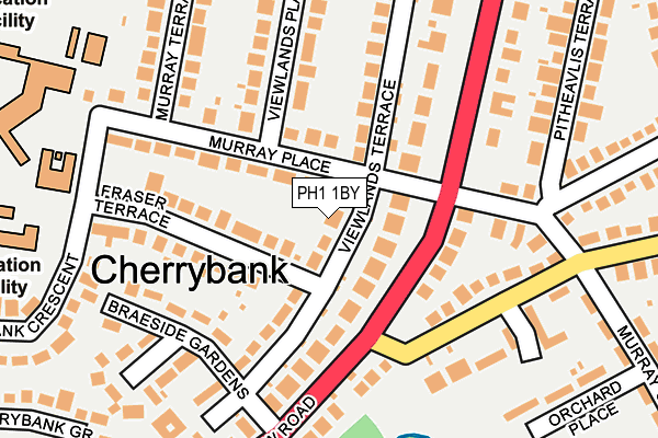 PH1 1BY map - OS OpenMap – Local (Ordnance Survey) PH1 1BY map - OS OpenMap – Local (Ordnance Survey)