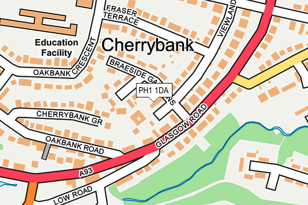PH1 1DA map - OS OpenMap – Local (Ordnance Survey) PH1 1DA map - OS OpenMap – Local (Ordnance Survey)