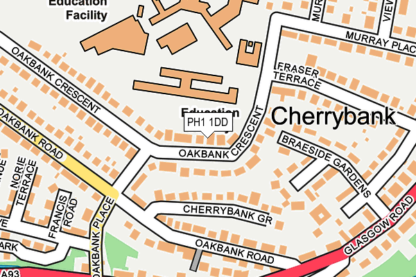 PH1 1DD map - OS OpenMap – Local (Ordnance Survey) PH1 1DD map - OS OpenMap – Local (Ordnance Survey)
