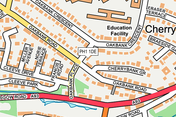 PH1 1DE map - OS OpenMap – Local (Ordnance Survey) PH1 1DE map - OS OpenMap – Local (Ordnance Survey)