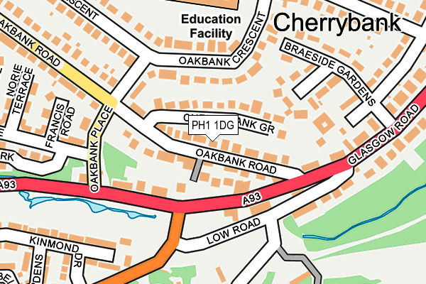 PH1 1DG map - OS OpenMap – Local (Ordnance Survey) PH1 1DG map - OS OpenMap – Local (Ordnance Survey)