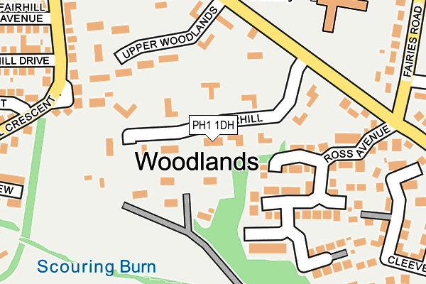 PH1 1DH map - OS OpenMap – Local (Ordnance Survey) PH1 1DH map - OS OpenMap – Local (Ordnance Survey)
