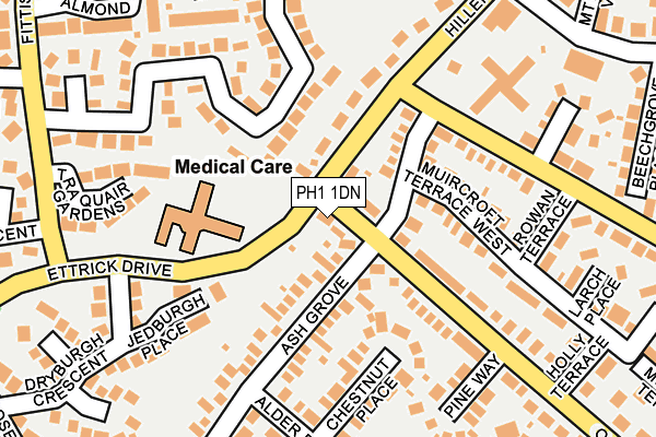 PH1 1DN map - OS OpenMap – Local (Ordnance Survey) PH1 1DN map - OS OpenMap – Local (Ordnance Survey)