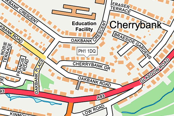 PH1 1DQ map - OS OpenMap – Local (Ordnance Survey) PH1 1DQ map - OS OpenMap – Local (Ordnance Survey)