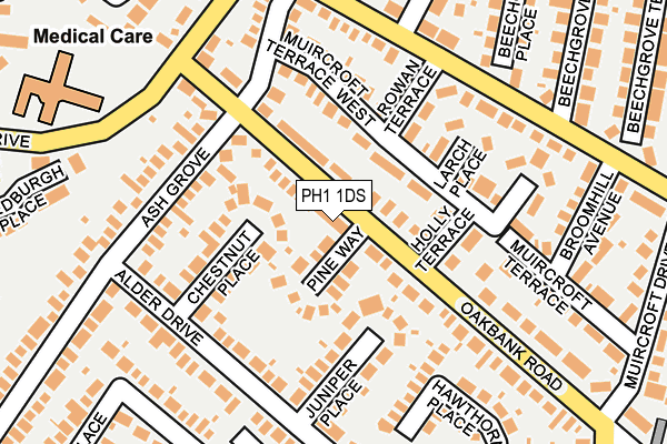 PH1 1DS map - OS OpenMap – Local (Ordnance Survey) PH1 1DS map - OS OpenMap – Local (Ordnance Survey)