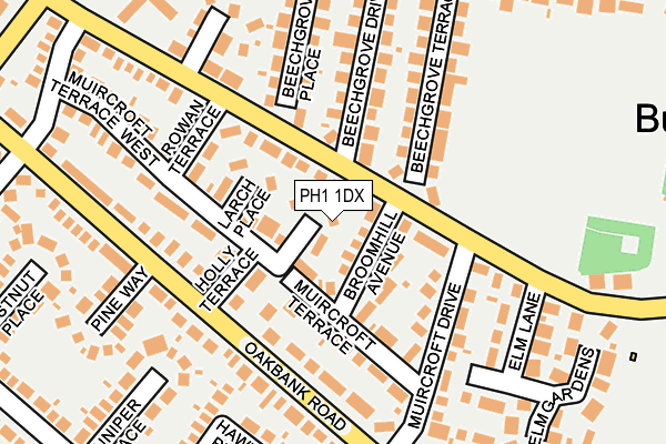 PH1 1DX map - OS OpenMap – Local (Ordnance Survey) PH1 1DX map - OS OpenMap – Local (Ordnance Survey)