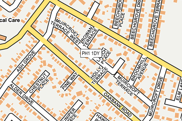 PH1 1DY map - OS OpenMap – Local (Ordnance Survey) PH1 1DY map - OS OpenMap – Local (Ordnance Survey)
