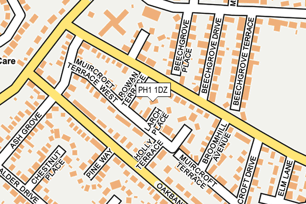 PH1 1DZ map - OS OpenMap – Local (Ordnance Survey) PH1 1DZ map - OS OpenMap – Local (Ordnance Survey)