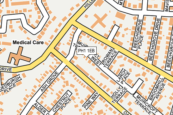 PH1 1EB map - OS OpenMap – Local (Ordnance Survey) PH1 1EB map - OS OpenMap – Local (Ordnance Survey)