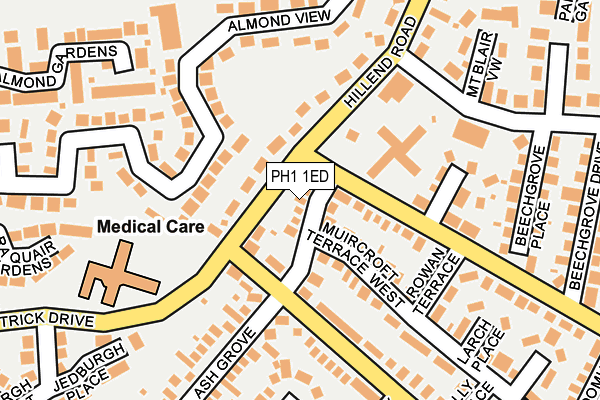 PH1 1ED map - OS OpenMap – Local (Ordnance Survey) PH1 1ED map - OS OpenMap – Local (Ordnance Survey)