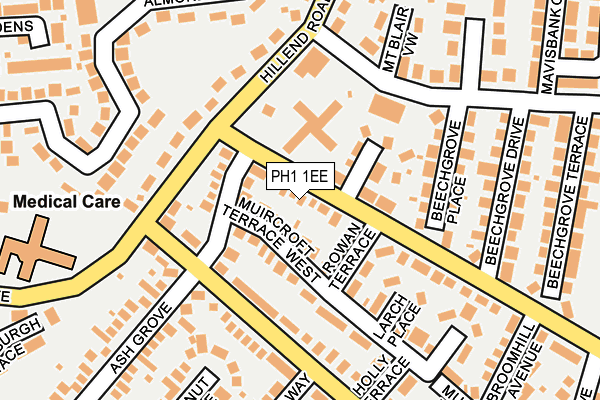 PH1 1EE map - OS OpenMap – Local (Ordnance Survey) PH1 1EE map - OS OpenMap – Local (Ordnance Survey)