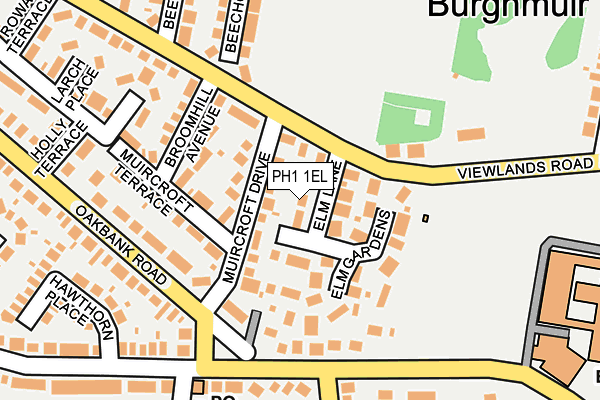 PH1 1EL map - OS OpenMap – Local (Ordnance Survey) PH1 1EL map - OS OpenMap – Local (Ordnance Survey)
