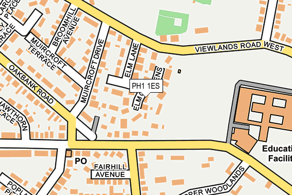 PH1 1ES map - OS OpenMap – Local (Ordnance Survey) PH1 1ES map - OS OpenMap – Local (Ordnance Survey)
