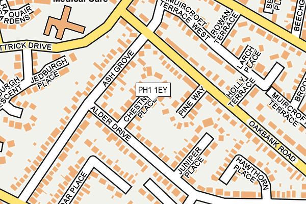 PH1 1EY map - OS OpenMap – Local (Ordnance Survey) PH1 1EY map - OS OpenMap – Local (Ordnance Survey)