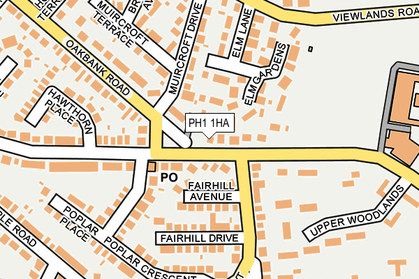 PH1 1HA map - OS OpenMap – Local (Ordnance Survey) PH1 1HA map - OS OpenMap – Local (Ordnance Survey)