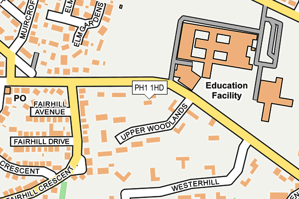 PH1 1HD map - OS OpenMap – Local (Ordnance Survey) PH1 1HD map - OS OpenMap – Local (Ordnance Survey)
