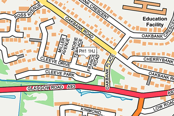 PH1 1HJ map - OS OpenMap – Local (Ordnance Survey) PH1 1HJ map - OS OpenMap – Local (Ordnance Survey)