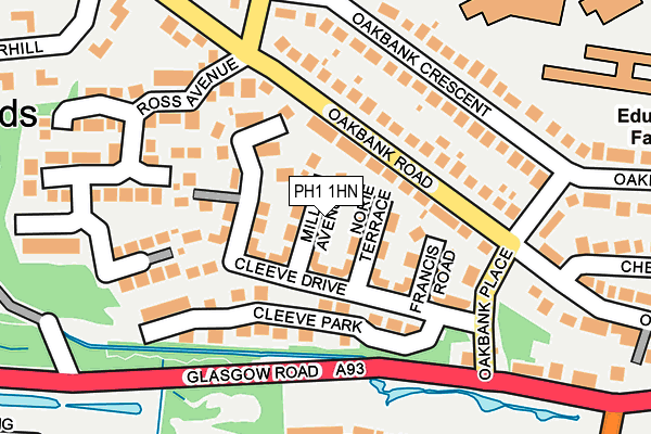 PH1 1HN map - OS OpenMap – Local (Ordnance Survey) PH1 1HN map - OS OpenMap – Local (Ordnance Survey)
