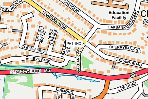 PH1 1HQ map - OS OpenMap – Local (Ordnance Survey) PH1 1HQ map - OS OpenMap – Local (Ordnance Survey)